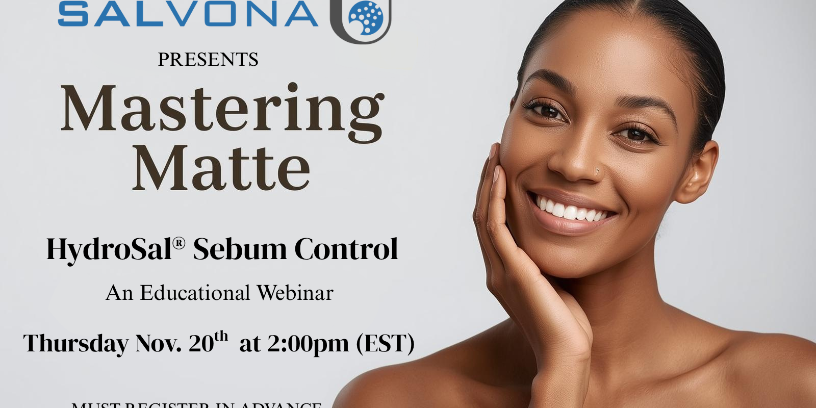 Online Webinar:  Hydrosal Sebum Control