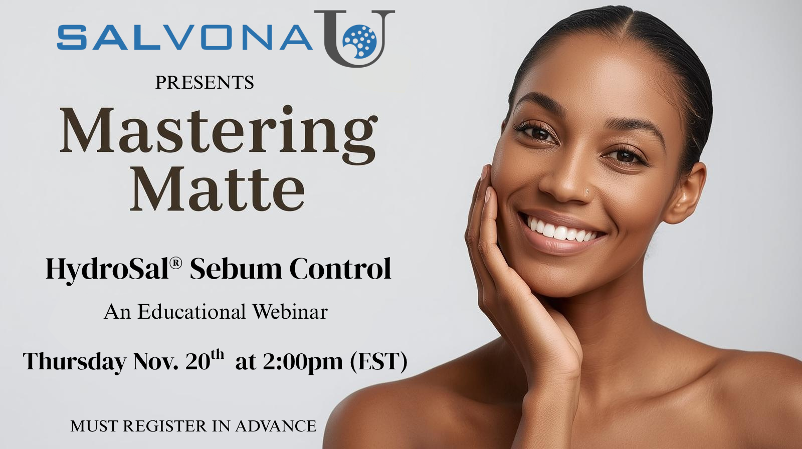 Online Webinar:  Hydrosal Sebum Control