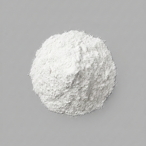 White powdery substance on a gray background
