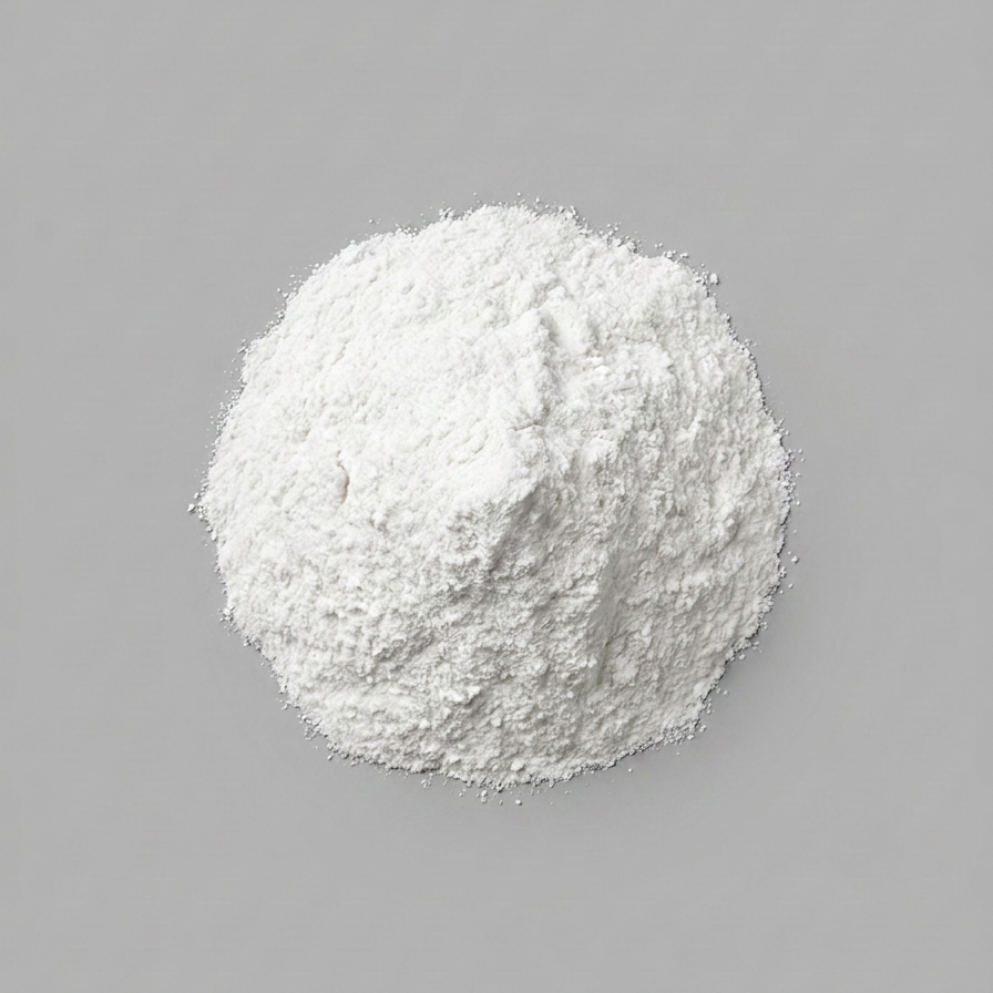 White powdery substance on a gray background
