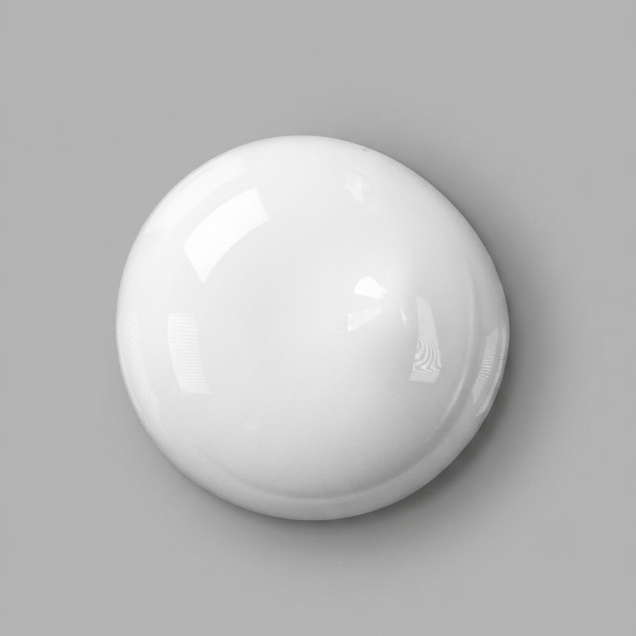 White droplet on a gray background